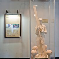 The Statue of Adam Małysz made of white chocolate